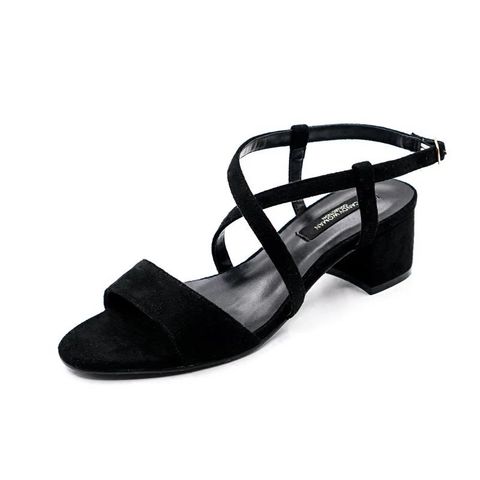 Sandal gót vuông da lộn đẹp