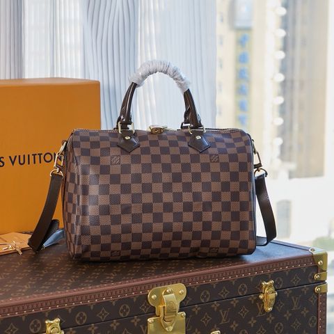 Túi xách nữ L*V hoạ tiết caro nâu VIP 1:1