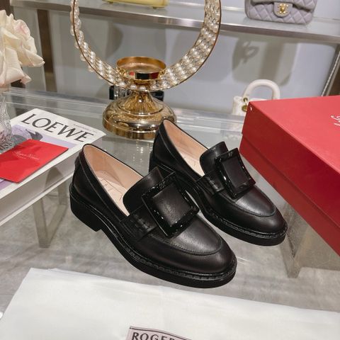 Giày nữ Loafer Roger* Vivie*r da bò dáng đẹp VIP 1:1