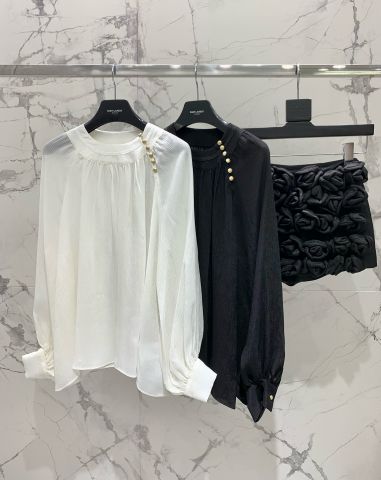 Sơ mi nữ BALMAIN* khuy vàng chất xịn đẹp VIP 1:1