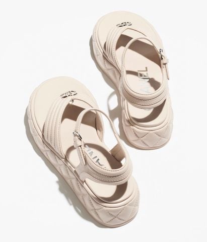 Sandal nữ CHNEL*  đế độn quai xỏ ngón