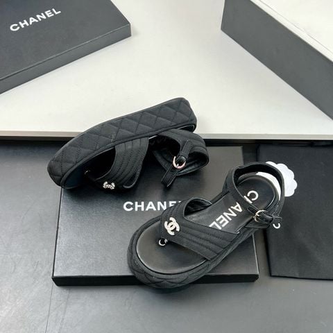 Sandal nữ CHNEL*  đế độn quai xỏ ngón