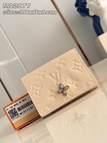 Ví nữ L*V da bò dập nổi hoạ tiết Monogram