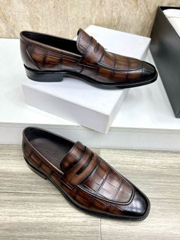 Giày âu BERLUTI* vân cá sấu màu đẹp lịch lãm VIP 1:1
