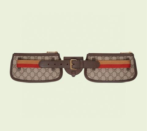 Belt bag GUCCI* canvas hoạ tiết logo có thể tháo dùng mix đc nhiều kiểu VIP 1:1