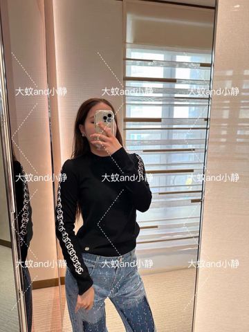 Áo len nữ chanel* tay thêu logo kim sa đẹp VIP 1:1