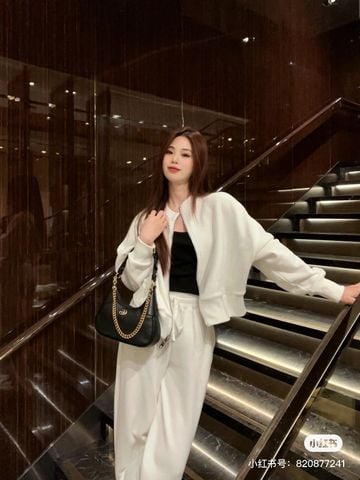 Bộ đồ nữ GUCCI* áo dập logo nổi quần ống suông đẹp VIP 1:1