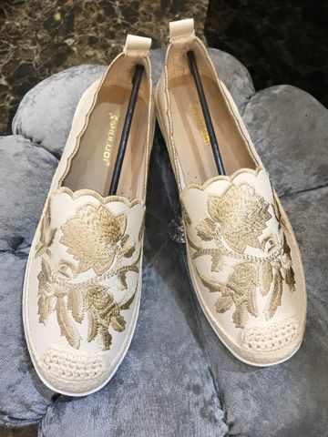 Slip on thêu vàng kim đẹp cho nữ Sale