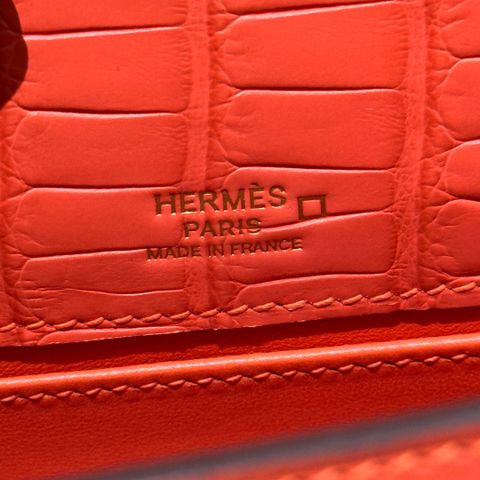 Clutch nữ Hermes* kelly da cá sấu VIP 1:1