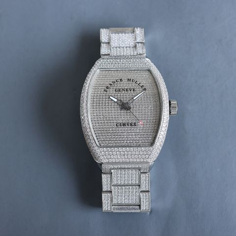 Đồng hồ nam Franck* Muller* mẫu mới dây kim loại nạm full kim đẹp độc VIP 1:1
