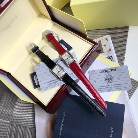 Đồng hồ nữ LONGINES* dây da mặt chữ Nhật tối giản thanh lịch