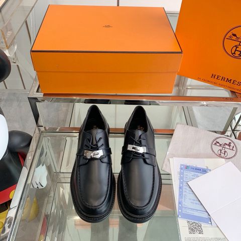 Giày nữ Hermes* buộc dây da bò khoá bạc/ vàng đẹp VIP 1:1