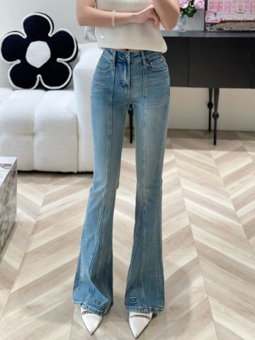 Quần jeans nữ ống loe CHA*NEL* form dáng cực đẹp chất xịn VIP 1:1