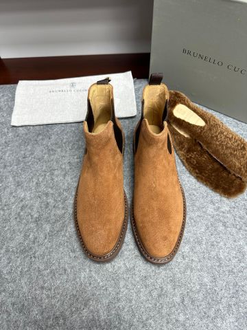 Giày nam cao cổ Brunello* Cucinelli* da bò lộn đẹp VIP 1:1