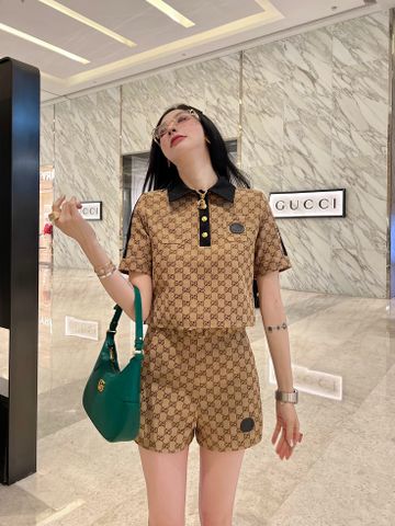 Bộ áo phông quần short GUCCI* hoạ tiết logo