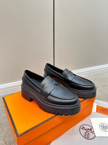 Giày nữ Loafer Hermes* đế cao 6,5cm đẹp sang VIP 1:1