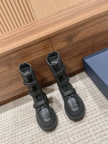 Boot Dior* cổ lỡ da bò vân caro dáng khoẻ đẹp độc VIP 1:1