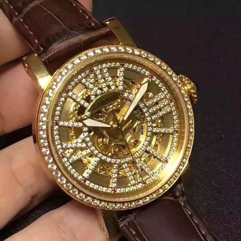 Cartier case 42mm cơ tự động kim cương nhân tạo quá đẹp