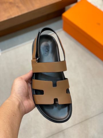 Sandal nam HERMES* da bò lỳ mềm đẹp SIÊU CẤP