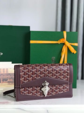 Túi xách nữ Goyard* 25cm hoạ tiết logo kèm xích bạc đẹp sang VIP 1:1