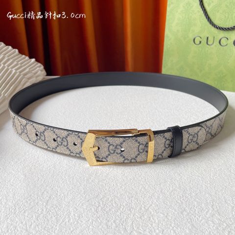 Belt nữ GUCCI* bản 3,0cm dây hoạ tiết logo đẹp SIÊU CẤP