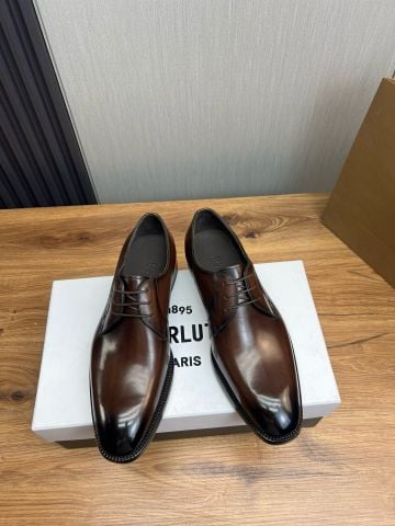Giày âu BERLUTI* da bò lỳ khắc chữ đẹp lịch lãm VIP 1:1