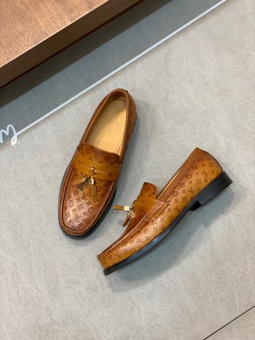 Giày nam Loafer LV* da bò dập nổi hoạ tiết đẹp lịch lãm VIP 1:1