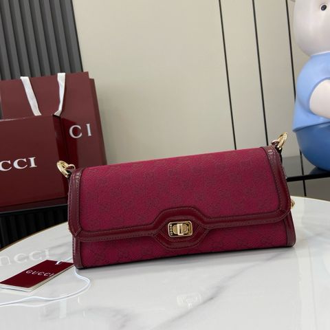 Túi xách nữ GUCCI* hoạ tiết logo canvas màu đỏ tía đẹp VIP 1:1