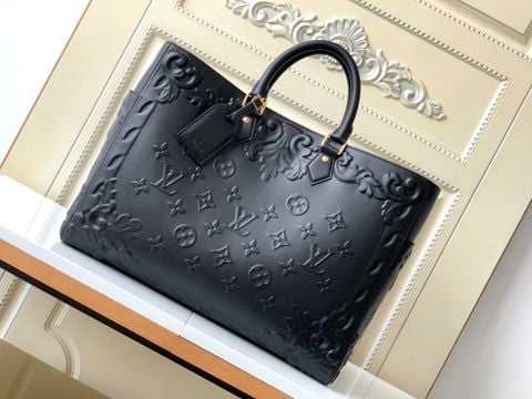 Túi xách nữ LV* size 32cm da bò in nổi hoạ tiết hoa văn Monogram đẹp sang độc đáo SIÊU CẤP