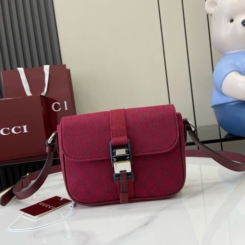 Túi GUCCI* nam nữ hoạ tiết logo canvas đỏ tía đẹp cao cấp