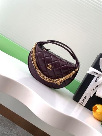 Túi xách nữ CHNEL* xích vàng 19cm