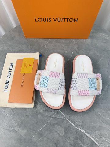 Dép nam nữ Louis* LV* quai vải hoạ tiết caro đẹp SIÊU CẤP