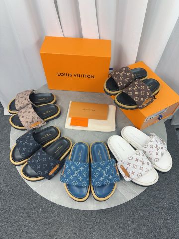 Dép nam nữ Louis* LV* quai vải hoạ tiết Monogram đẹp SIÊU CẤP