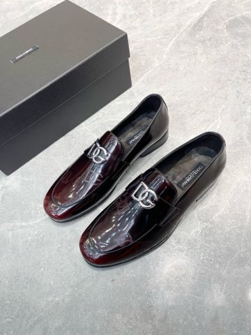 Giày nam Loafer DG* da bóng mờ khắc chìm hoạ tiết Logo đẹp lịch lãm mẫu mới VIP 1:1