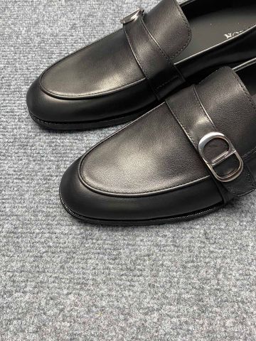 Giày nam Loafer DIOR* da bò lỳ đai ngang nẹp khoá bạc đẹp lịch lãm VIP 1:1