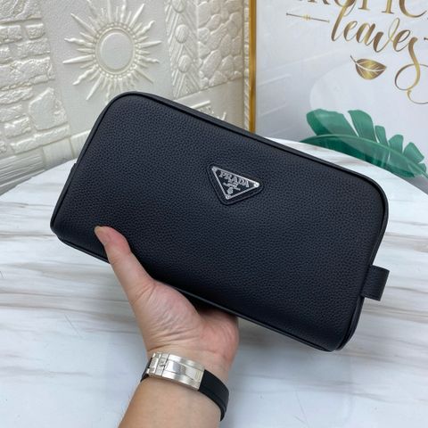 Clutch PRADA* khoá số da bò mềm