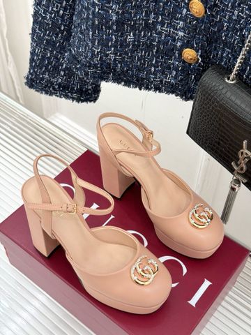 Giày cao gót GUCCI* cao 11,5cm da bò xịn đẹp dáng dễ đi