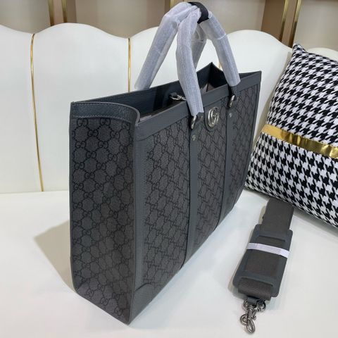 Túi nam GUCCI* đựng laptop dáng vuông rộng hoạ tiết Logo xám đẹp lịch lãm SIÊU CẤP