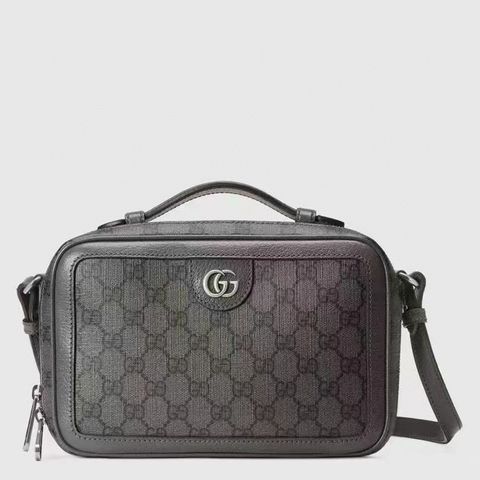 Túi nam GUCCI* hoạ tiết Logo xám canvas đẹp SIÊU CẤP