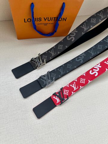 Belt nam LV* da bò mềm in hoạ tiết Monogram cao cấp