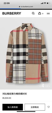 Sơ mi nam BURBERRY* kẻ phối màu đẹp độc đáo