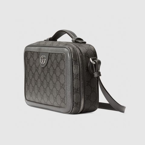 Túi GUCCI* nam nữ canvas hoạ tiết Logo viền da đẹp SIÊU CẤP