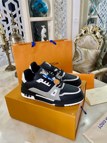 Sneaker LV* trainer nam da bò phối màu đẹp VIP 1:1