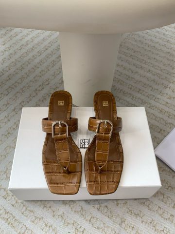 Sandal nữ sỏ ngón toteme* vân cá sấu đẹp 3 màu VIP 1:1