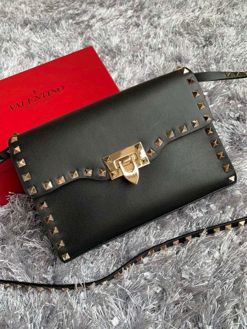 Túi xách nữ VALENTINO* da bê viền đinh đẹp sang VIP 1:1