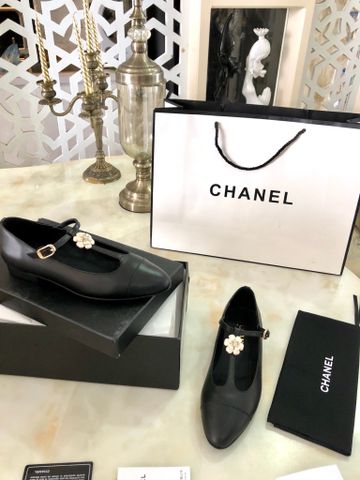 Giày bệt chanel* da bò quai hoa trà đẹp sang VIP 1:1