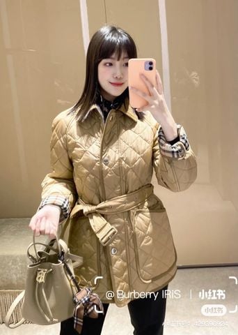 Áo phao lông vũ nữ Burberry* dáng dài VIP 1:1