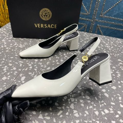 Giày cao gót VERSACE* cao 8cm da bóng đẹp sang VIP 1:1