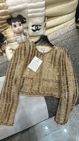 Áo khoác nữ CHNEL* đính hạt đẹp sang VIP 1:1