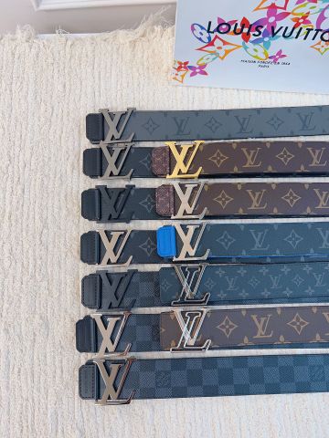 Belt nam LV* bản 4.0cm dây hoạ tiết Monogram